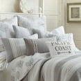 thumbnail image 2 of Levtex Home - Nantucket King Quit Set - Striped Coastal - Grey & White - Quilt Set Size 106x92in. and two shams 20x36in. - Reversible - Cotton Fabric, 2 of 5