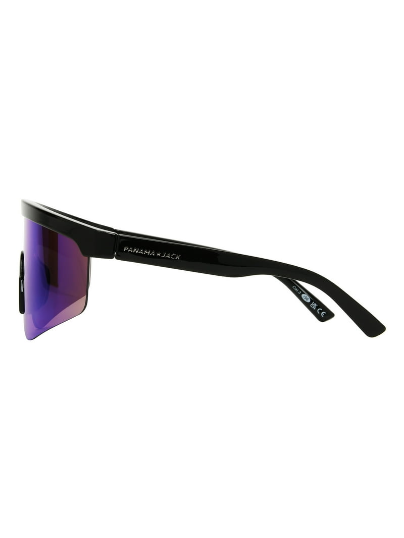 Panama Jack x Foster Grant Black Wraparound Men's Sunglasses