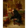 thumbnail image 3 of Meissonier, Ernest 20x24 Black Modern Framed Museum Art Print Titled - A Painter, 3 of 5