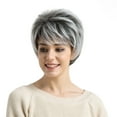 thumbnail image 4 of Perruque de Mode Perruque Courte Cheveux Humains Synthétiques Perruque Ps Bonnet Perruque, Perruque pour Femmes, 4 of 5