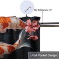 thumbnail image 5 of Cenefas de cocina con diseño de peces koi, acuarela, río, peces, suerte, animales, flores, bolsillo para varilla, cortinas para cocina y baño, 54 x 18 pulgadas (2 unidades), 5 of 5