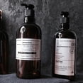 thumbnail image 3 of 250ml/500ml Simple Nordic Style Brown Refillable Bottle Shower Gel Shampoo Press Bottle Plastic Cosmetic Bathroom Storage, 3 of 8