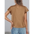 thumbnail image 2 of Blusa de Mujer PRETTYGARDEN Manga Corta con Volantes Satín XXL, 2 of 6