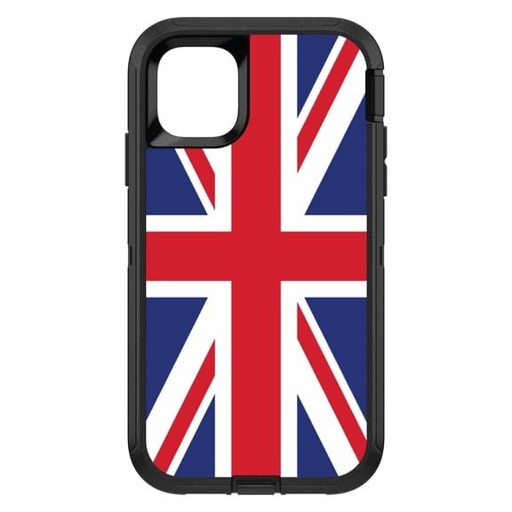 DistinctInk Custom SKIN / DECAL compatible with OtterBox Defender for iPhone 11 Pro (5.8" Screen) - Red White Blue British Flag UK - Show Your Love of the UK