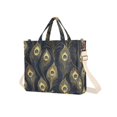thumbnail image 7 of FORMRS Womens Corduroy Tote Bag Crossbody Shoulder Handbag with Pocket, Peacock Feathers Pattern, 7 of 7