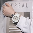 thumbnail image 4 of Jumpingount Esfera de forma cuadrada, correa de goma ajustable de estilo Simple informal, reloj de moda, decoración de mano, reloj de para mujeres y Relojes Jumpingount AP011938-00, 4 of 6