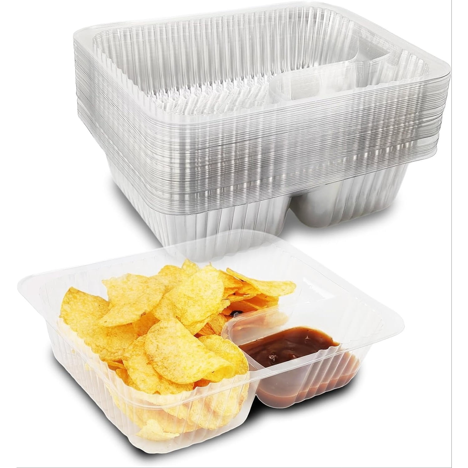 Hefty, Compostable Paper Trays, 12 ct, 5-Compartment, Microwave