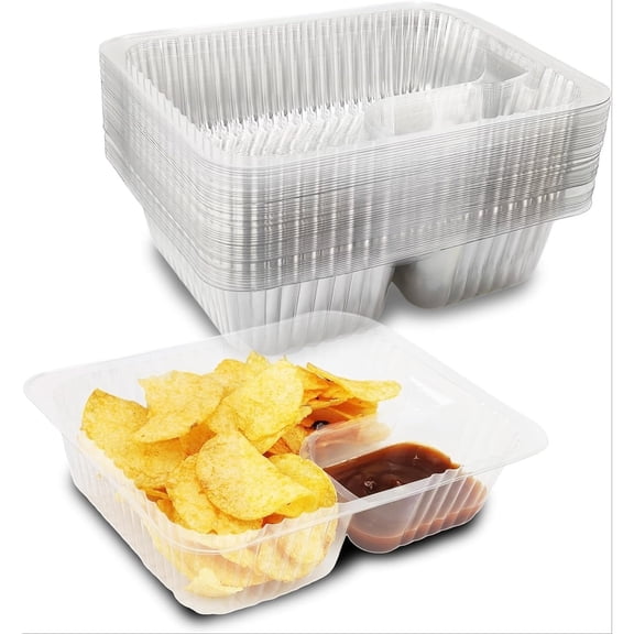 Plastic Nacho Trays 24 Pcs 22 Oz Disposable Plates Containers for Party Supplies