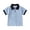 Blue, variant on lnmuld Back to School Boys Girls Kids Short Sleeve Solid Contrast Collar Cuff Two Button Pique Polo Shirts Breathable School Uniform Tops Size:5-6 Years