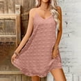 thumbnail image 5 of cocolona Womens Summer Halter Dress Sleeveless Ruffle Flowy Mini Dress Casual Solid Color Vacation Beach Sundress, 5 of 7