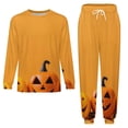 thumbnail image 3 of Halloween Night Spooky Men's Pajama Set Sleepwear Pjs Lightweight Long Sleeve Crewneck Shirts and Bottoms Soft Comfy Sleep Sets XS, 3 of 5