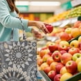 thumbnail image 3 of Sac de Courses Tribal Vintage en Toile – Sac Réutilisable Bohème, 3 of 4