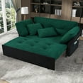 thumbnail image 6 of Holaki Convertible Pull Out Sofa Bed,3-in-1 Convertible Sleeper Couch with Thicked Cushions and Side Storage,Multi-Functional chenille Sofa for Living Room,Bedroom,Apartment,Office,White/Green, 6 of 22