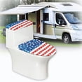 thumbnail image 6 of HELLHERO Adjustable Polyester Toilet Cover, Stretchy Fabric Stretch Fit Toilet Lid Covers Set for Bathroom, American Flag Design, 6 of 8