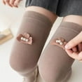 thumbnail image 5 of Esaierr Girls Toddler Kids Knee High Socks for 3-13 Years Old Cute Stacked Socks 2 Pairs Autumn Knee High Stockings Soft Cotton Socks with Clouds Pattern, 5 of 9