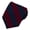 Burgundy Navy, variant on Men's 1-Inch College Stripe Woven Silk Regular Length Neck Tie - Hunter Silver