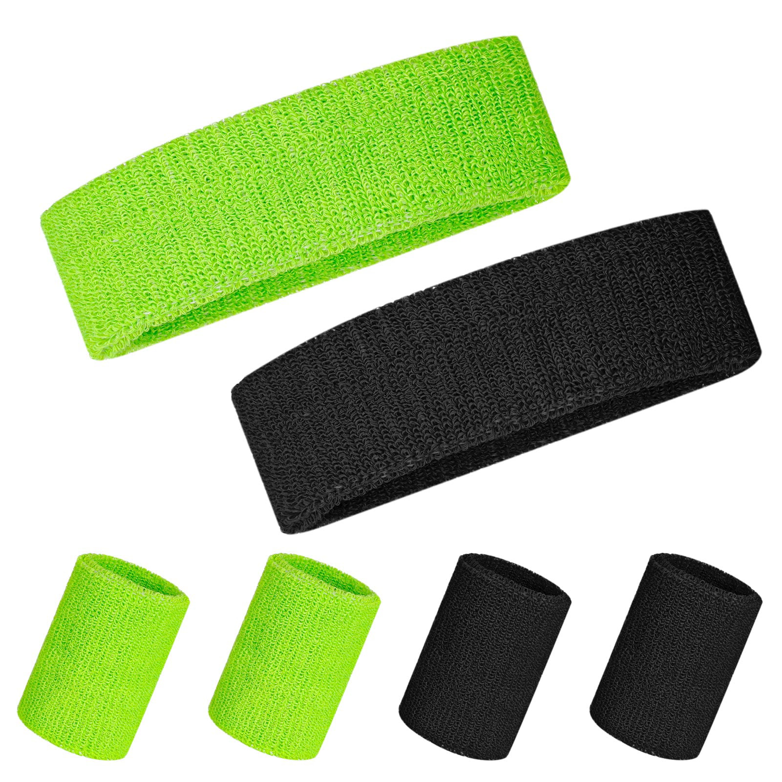 Mallofusa 10 Pack Colorful Sports Basketball Football Absorbent Wristband Party Outdoor Activity 
