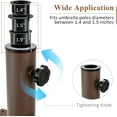 thumbnail image 4 of QISHENSHUI 50LBS Patio Umbrella Base, Portable Outdoor Umbrella Base Stand, 24 Inches Square Umbrella Base Holder with 2 Tightening Knobs & 2 Wheels, Suitable for Backyard, Deck, Poolside, (Brown), 4 of 9