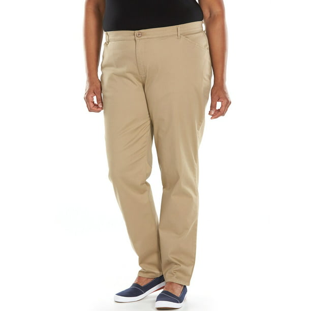- Plus Size Lee Relaxed Fit Pants Flax - Walmart.com - Walmart.com