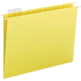 thumbnail image 2 of Business Source 1/5 Tab Cut Letter Recycled Hanging Folder - 8 1/2" x 11" - Yellow - 25 / Box, 2 of 2