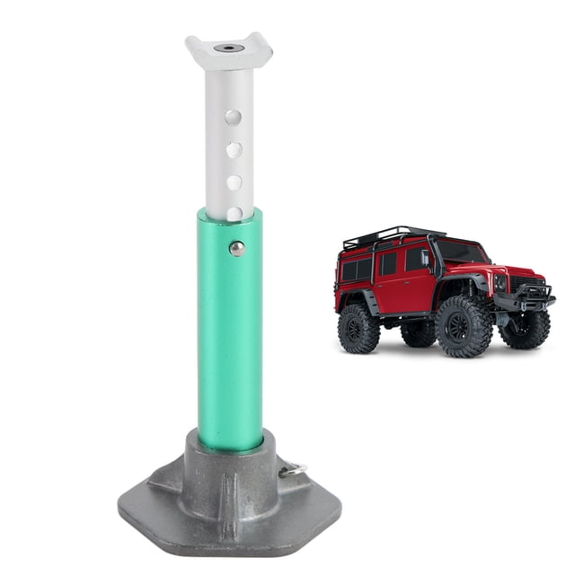 Simulation Cric RC, Support de Cric de Voiture RC Haute Résistance Facile à Utiliser Anti-Fissure pour SCX10 90046 D90 RC Crawler Rouge, Vert, Bleu