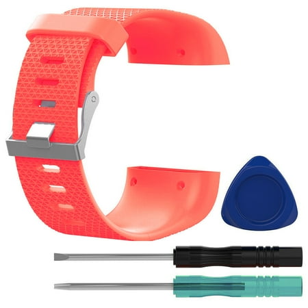 strapsco fitbit surge silicone strap replacement band