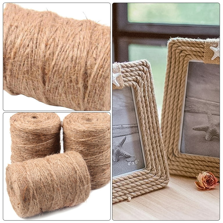  Natural Jute Twine 4Pcs（1312 Foot）,Craft Twine String Twine  Industrial Packing Materials Packing String for Gifts,DIY Crafts,  Decoration, Bundling, Gardening and Recycling (1) : Tools & Home Improvement