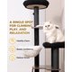 thumbnail image 4 of Árbol para gatos interior 160 cm resistente grandes rascador Maine Coon adulto percha superior extragrande compartimentos color negro, 4 of 8