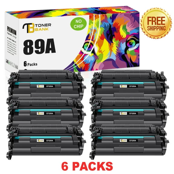 Toner Bank Compatible Toner Cartridge Replacement for HP 89A CF289A High Yield (Black, 6-Pack)