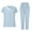 Sky Blue, variant on Xfvqtps Scrubs Set for Women V-Neck Stretch Scrub Top and Elastic Waist Pants with Multi Pockets Anti Wrinkle Soft Nursing Uniform Set Clinic Carer Tunic Uniform Set Sky Blue