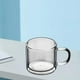 thumbnail image 5 of Tazas de café de 8 Macarena Cristalería aislada con asa Taza de té o espresso grande Gris tazas de doble pared, 5 of 8