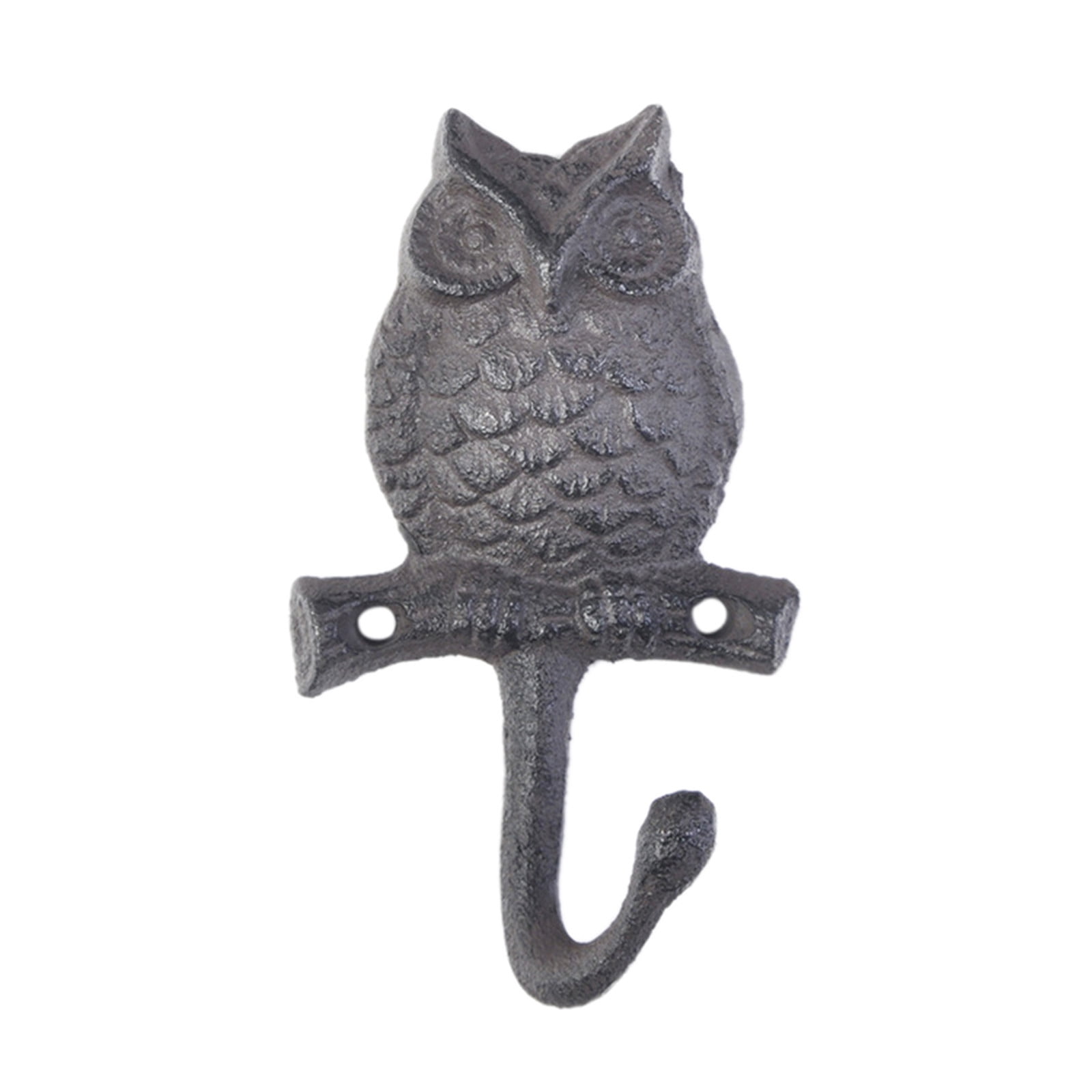 White Metal Owl Bird Coat Hook Hooks Wall Mounted Door Hook Hanger for Hat Coat 