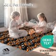 thumbnail image 4 of ODIKA 2'x3' Machine Washable Non-Slip Area Rug, Gothic Snowflake Interlocking Starburst Design with Silver Sparkle Accents High Traffic Rug, Black, 631254, 4 of 5