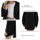 thumbnail image 5 of Chaqueta casual para mujer con manga abullonada, suave y agradable para la piel, transpirable, color puro, chaqueta con manga abullonada para mujer al aire libre interior negro M, 5 of 6