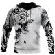 thumbnail image 2 of Sudadera con capucha unisex con estampado 3D de tatuaje de león y tigre de primavera y otoño para hombre, estilo hip hop, estilo Harajuku, básico, de calle, de gran tamaño, 2 of 5