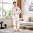 thumbnail image 6 of FORMRS Onesies Pajama for Adults Unisex Hoodie Winter Jumpsuit One Piece Sleepwear, Sizes S-2XL, Ghost Design, 6 of 7