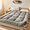 Gray, variant on Oaskys Short Plush Mattress Topper with Elastic Fixation Belt – Soft & Warm for Secure Storage, Ideal for Sleepovers, Camping & Everyday Lounging