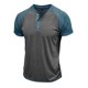 thumbnail image 5 of pstuiky camisetas para hombre, Blusa informal de manga corta con cuello vuelto y media cremallera para hombre camisetas de hombre xl, 5 of 7