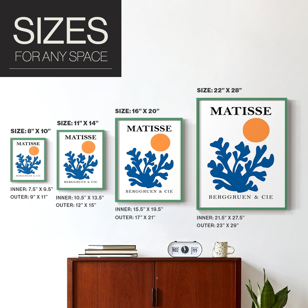 Matisse CCLXXXVIII in Solid Wood 11 x 14 Framed Print