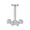 Silver Style-1, variant on ZS 1 PC 16G Stainless Steel Internal Thread Cubic Zirconia Lip Studs, for Ear Labret Conch Cartilage Helix Piercing
