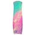 thumbnail image 5 of Dihao Dresses for Women 2024 Plus Size Dress Women Sleeveless V Neck Casual Loose Long Dress with Pockets Glitter Color Splicing Print Tank Zipper Dress Beach Sundress Skirt, 5 of 5