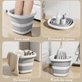 thumbnail image 6 of NWOKYZGH Collapsible Plastic Bucket, Foldable Rectangular Tub for House Cleaning, Space Saving Outdoor Waterpot for Garden or Camping, Portable Fishing Water Pail, 6 of 6