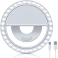 thumbnail image 4 of KIQ Premium Recharchable Clip-On 3 Light Mode Selfie Ring Light with 36 LED for Mobile Phone or Laptop with Bright LED Fill Light (White), 4 of 10
