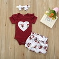 thumbnail image 2 of Fesfesfes Baby Bodysuit Girls Infant Onesies Set Floral Romper Jumpsuit Bowknot Shorts Outfits, 2 of 9