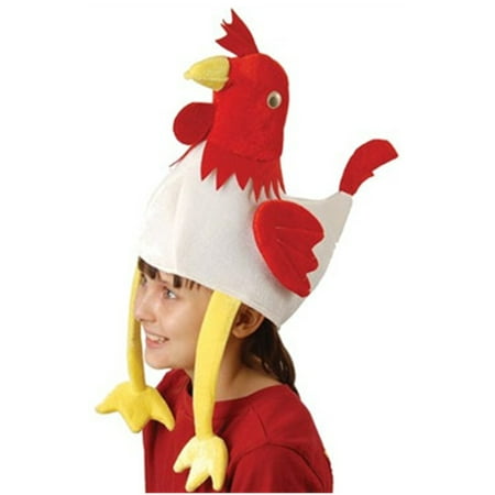 Deluxe Stuffed Plush Chicken Rooster Hat Costume Party Cap