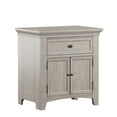 thumbnail image 4 of Weston Home Crestler Classic Cupboard Nightstand with 1-Drawer & Charging Station, Antique White, 4 of 7