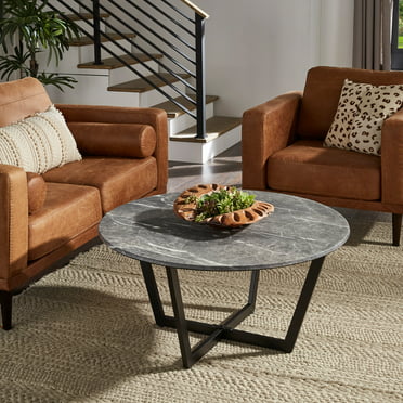 Ivinta Furniture Modern Round Coffee Table for Living Room 31.5 