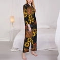 thumbnail image 3 of Goofa Embroidery Chicken Rooster Printed Women’s 2 Piece Pajama Set Super,Pajamas Women's Long Sleeve Sleepwear Soft Button Down Loungewear Pjs Lounge Set Nightwear-Large, 3 of 9