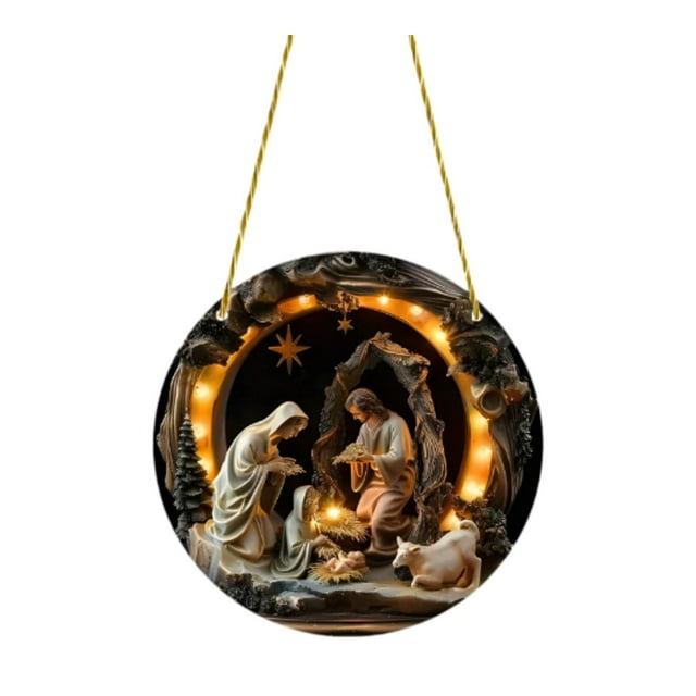 Decoración de Escena de de Jesús, Arte Acrílico, Artesanía para Festivales, Oficina Y Patio