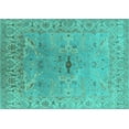 thumbnail image 1 of Ahgly Company Indoor Rectangle Oriental Turquoise Blue Traditional Area Rugs, 8' x 12', 1 of 4